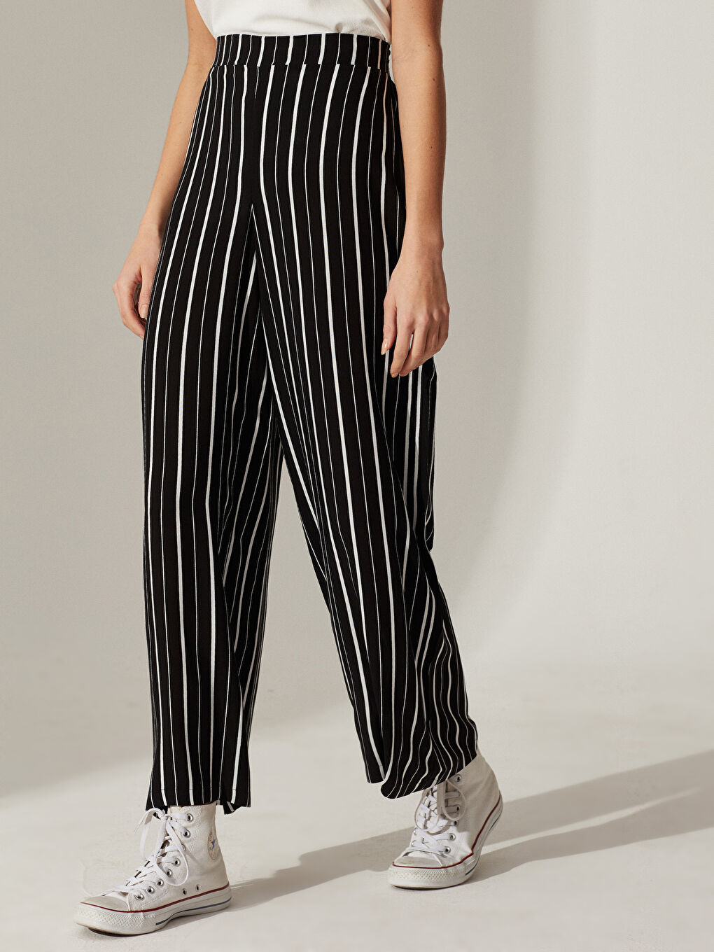 Elastic Waist Viscose Palazzo Pants-2