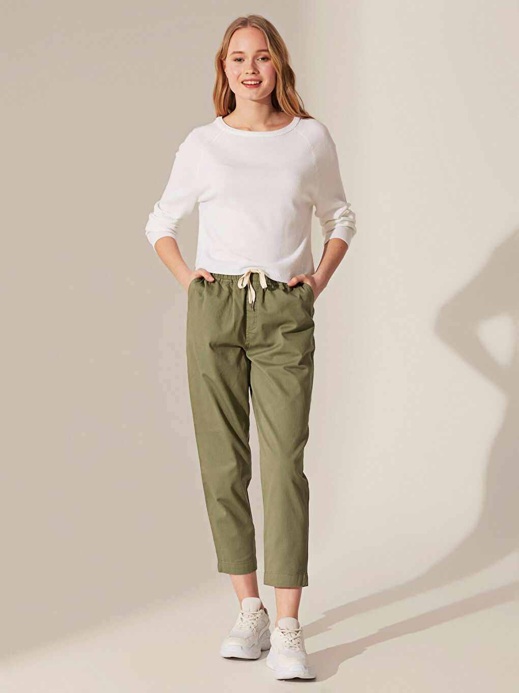 Mom Fit Gabardine Women's Trousers