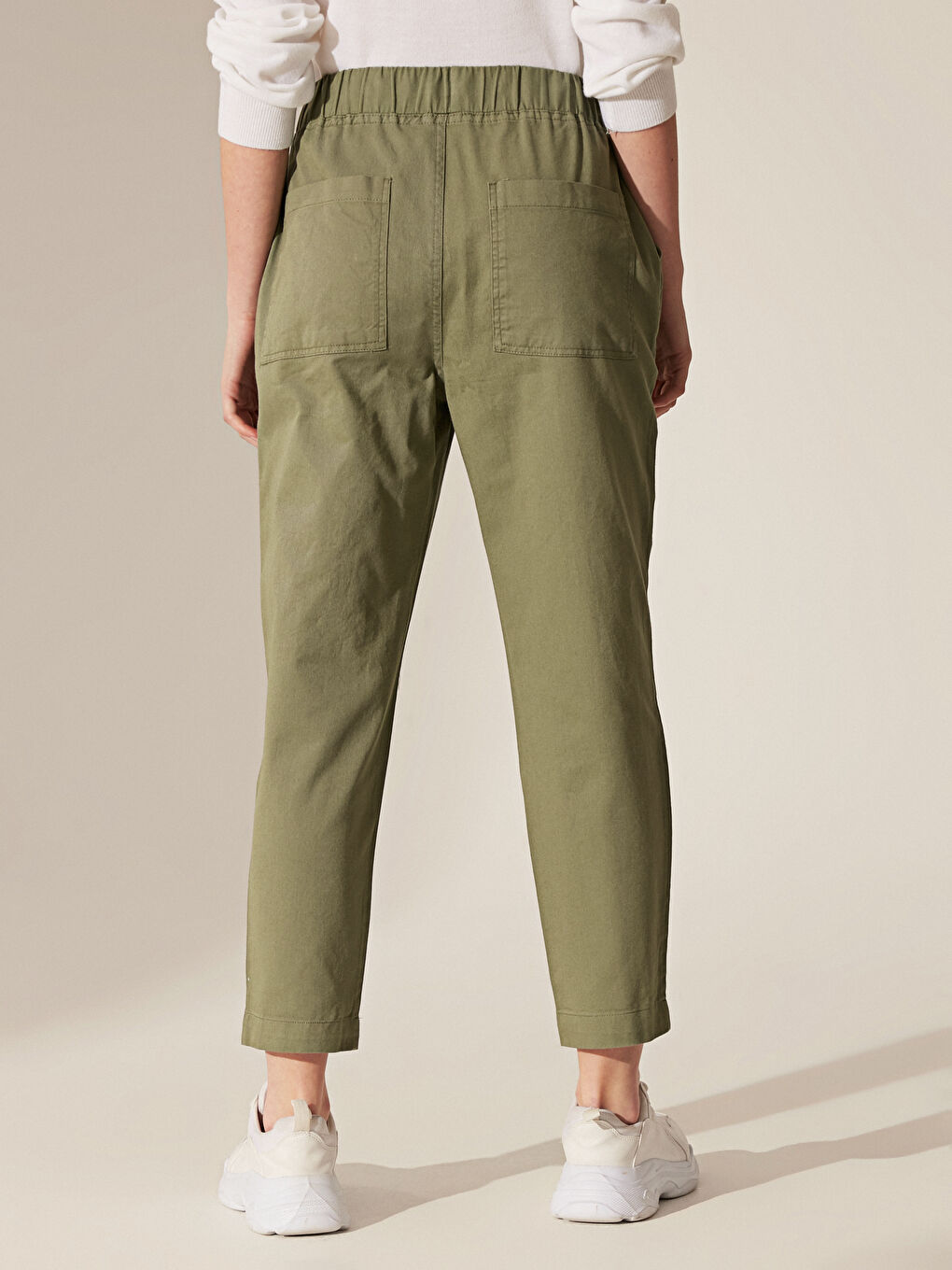 Mom Fit Gabardine Women's Trousers-3