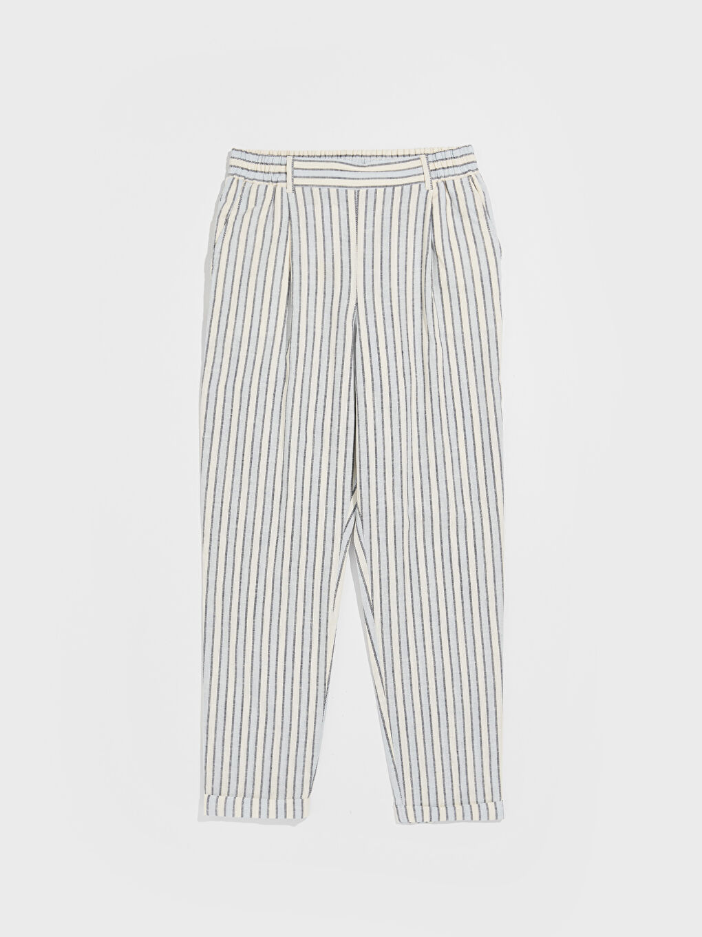 Lanene Ženske Pantalone Mom Fit