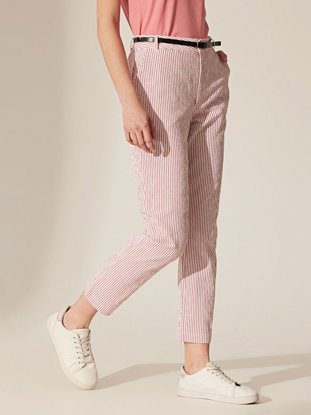 Woman ORANGE Trousers-1