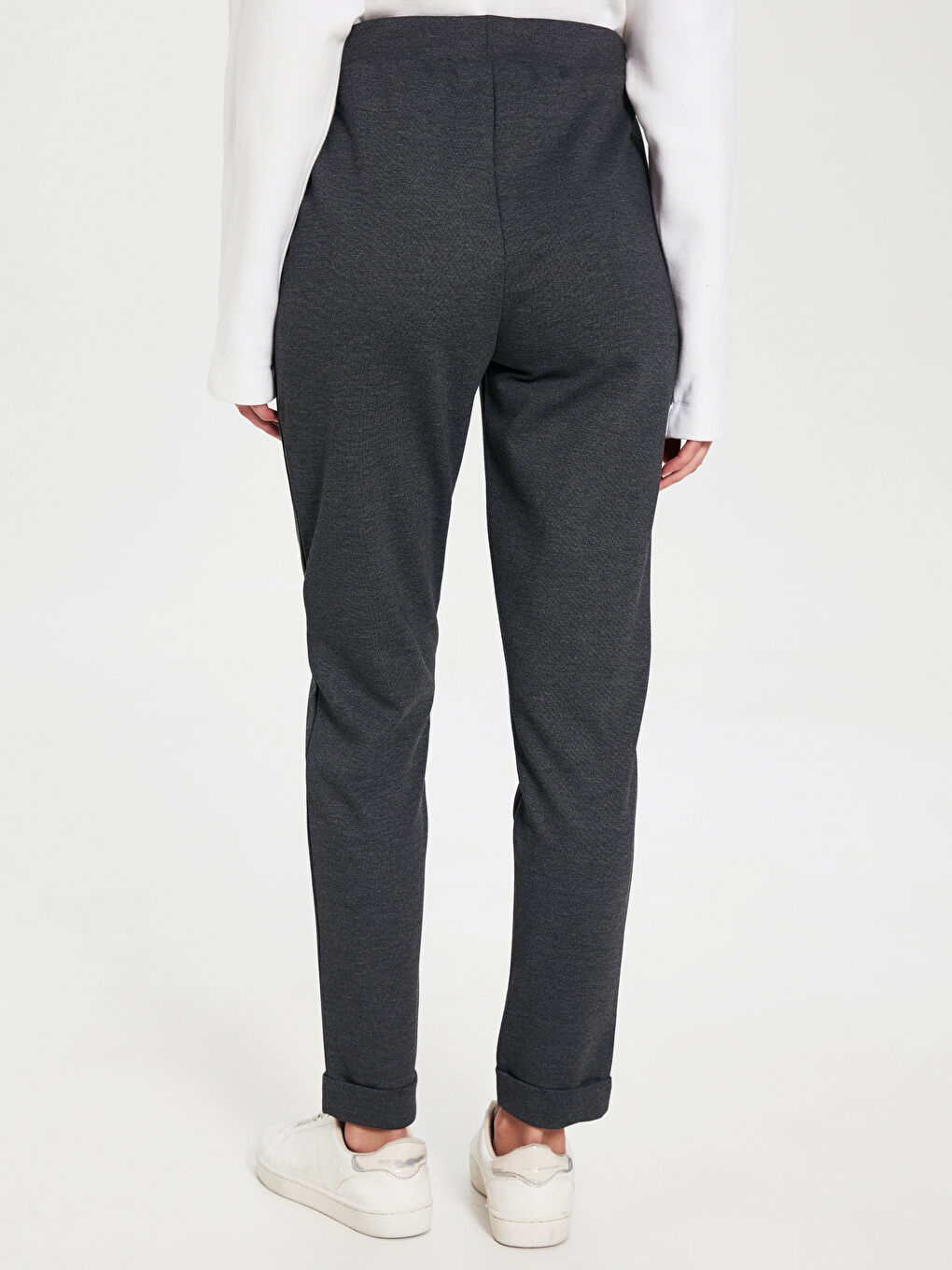 Antrasit Standart Fit Kadın Eşofman Altı-2