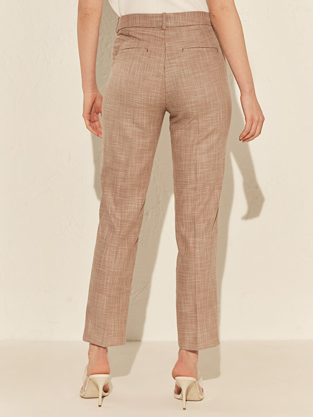 Әйелдерге арналған тар пішімді зығыр матадан жасалған шалбар-3