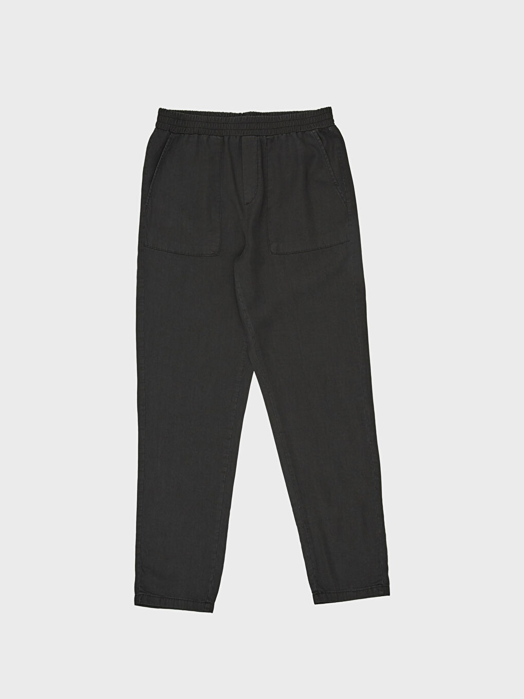 Siyah Kadın Rahat Kalıp Düz Jean Pantolon-4