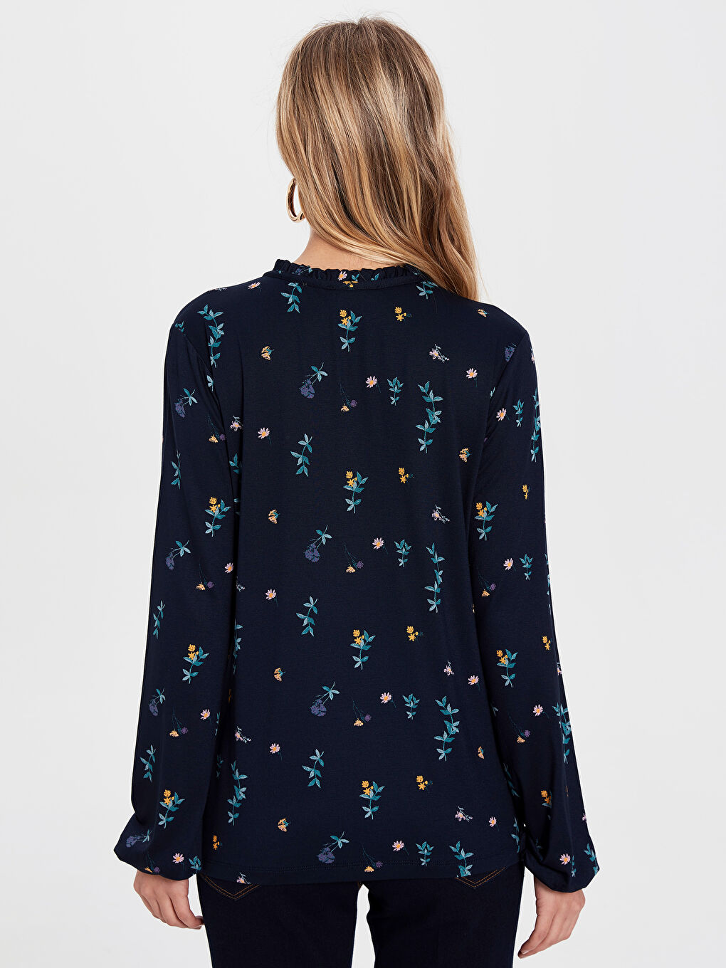 Crew Neck Long Sleeve Women's T-Shirt-2