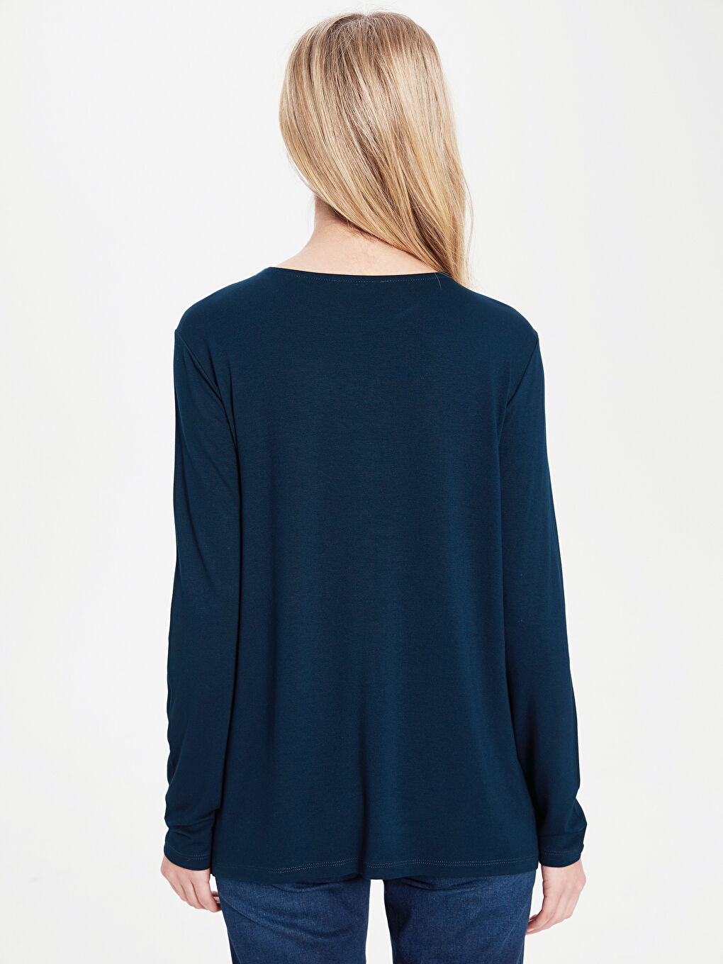 T-shirt à manches longues et col rond pour Femmes-2