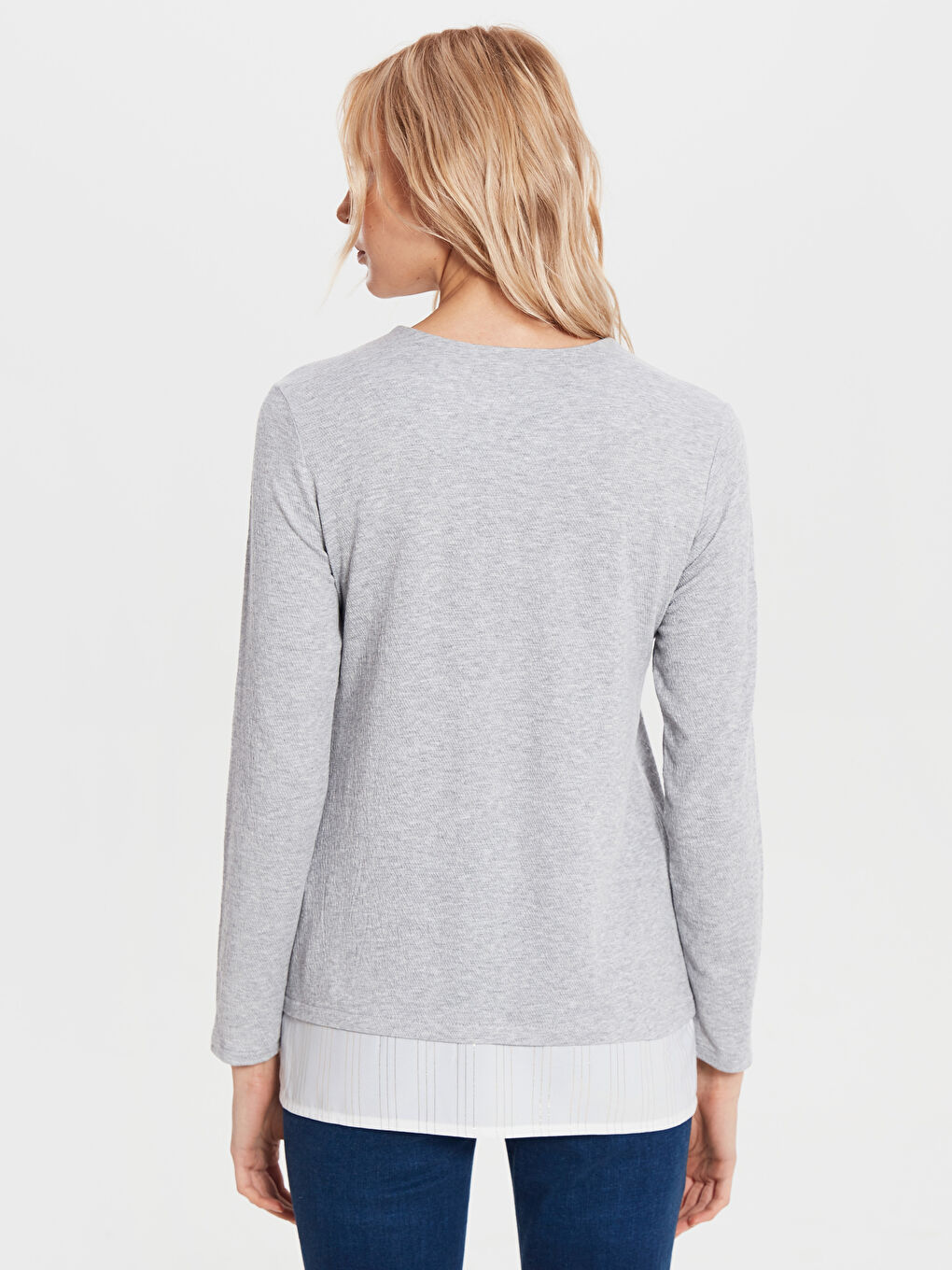 Gri Melanj Tişört-2