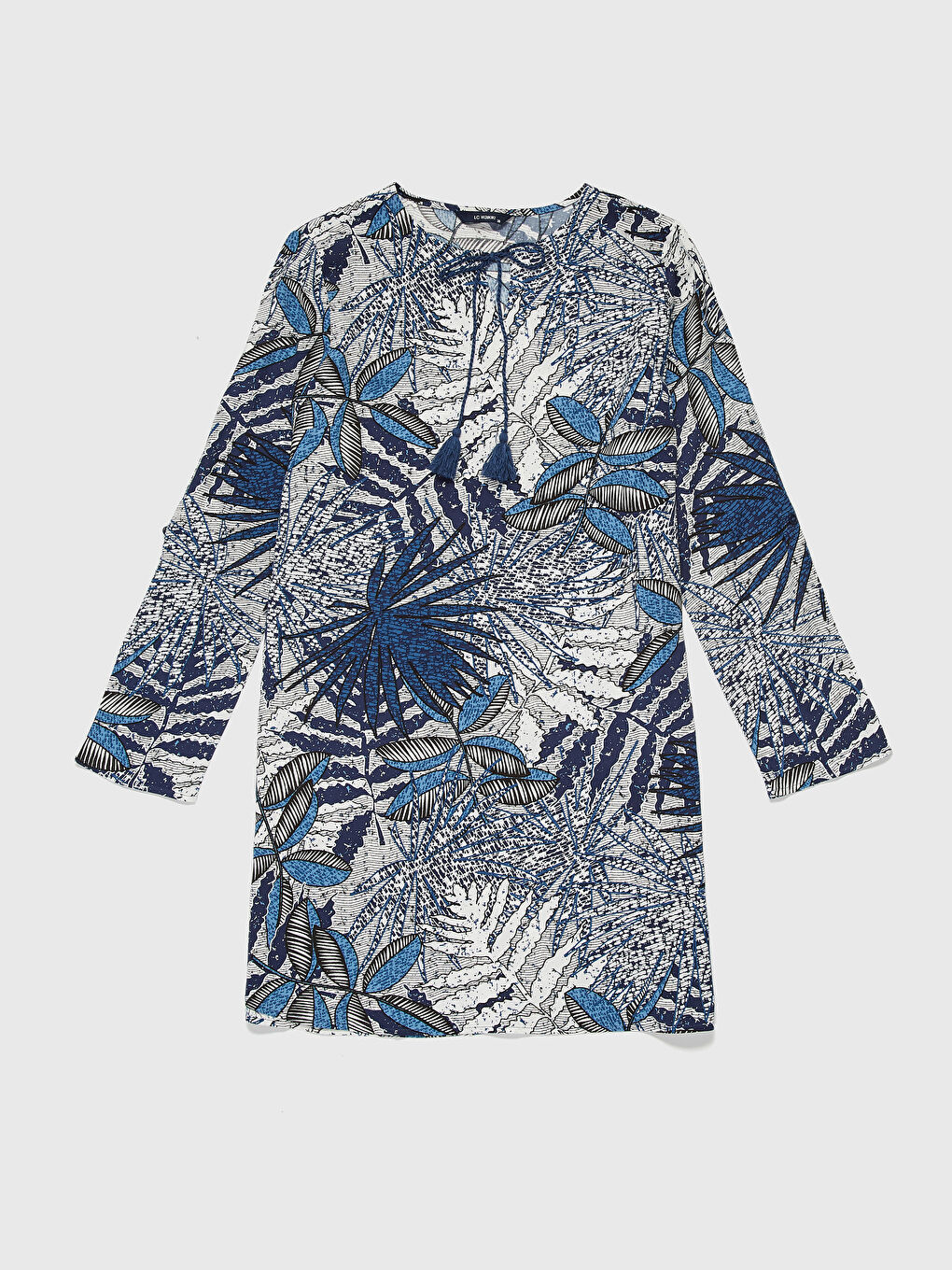 Tunique à Col Revers Manches Longues pour Femmes-1