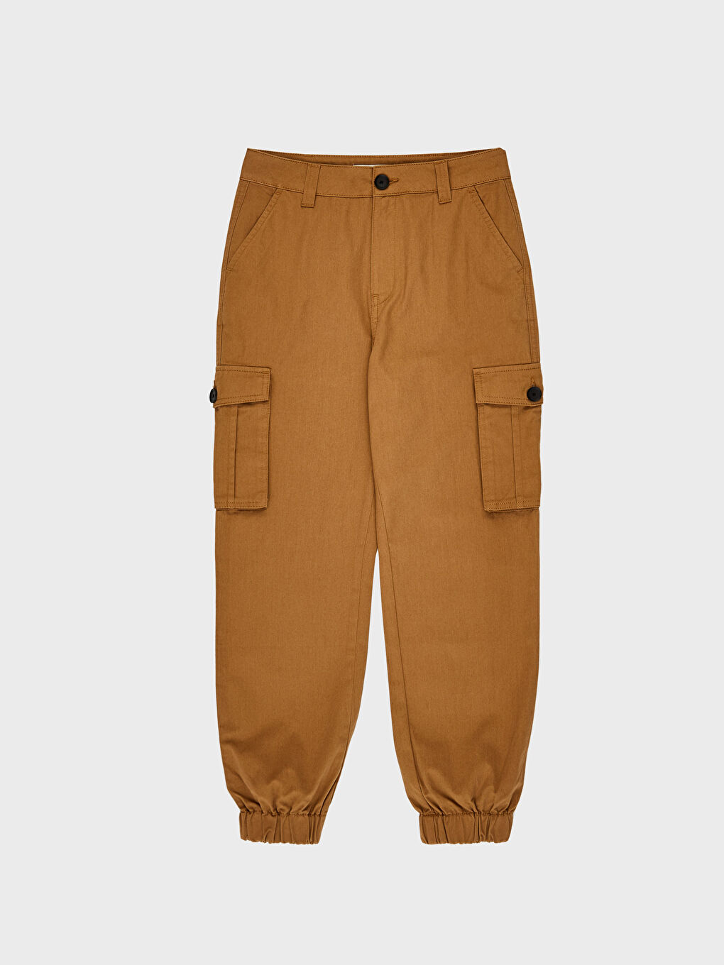 Bej Standart Fit Gabardin Kadın Pantolon-3