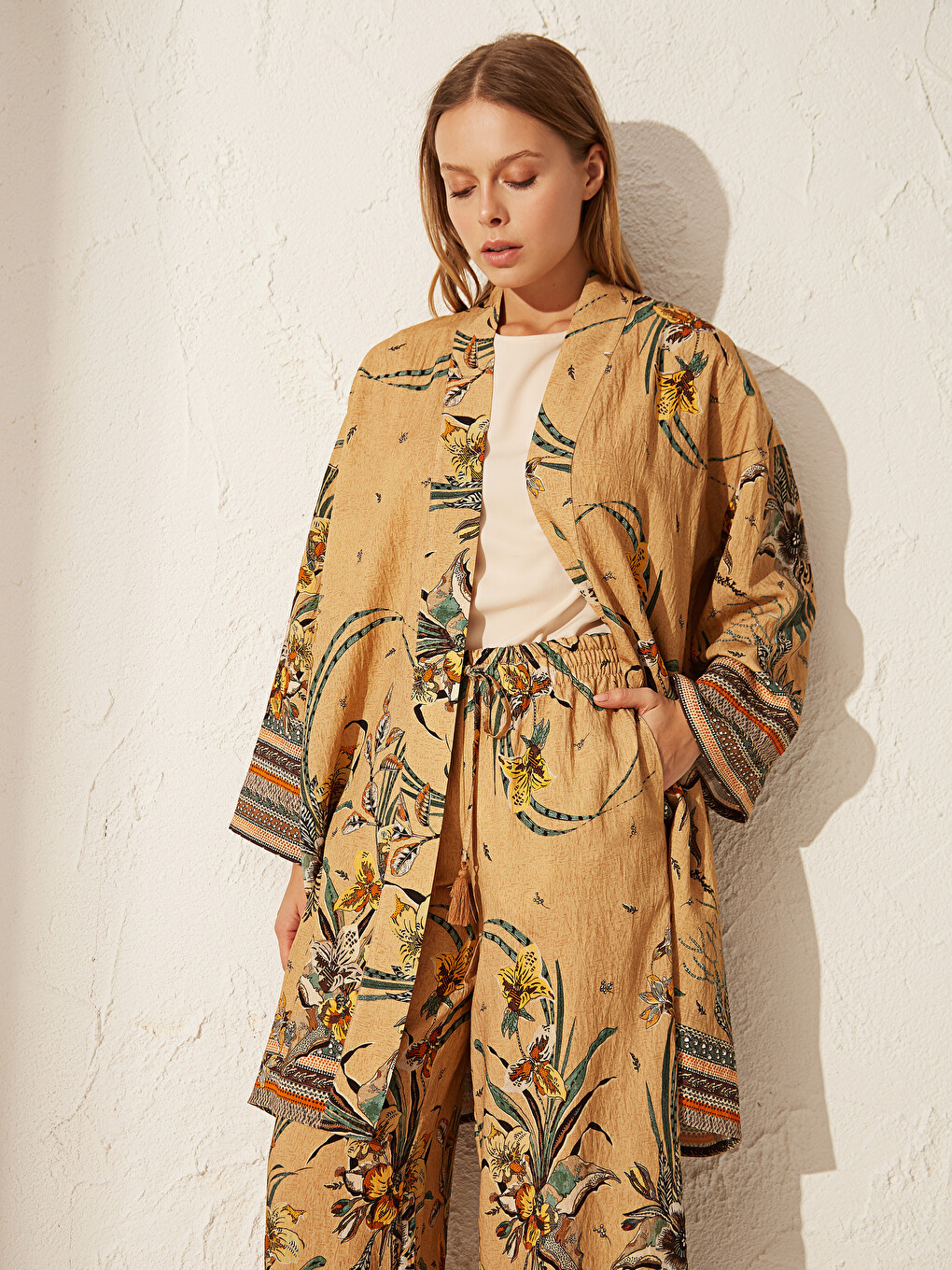 Kimono à Manches Longues pour Femmes-1