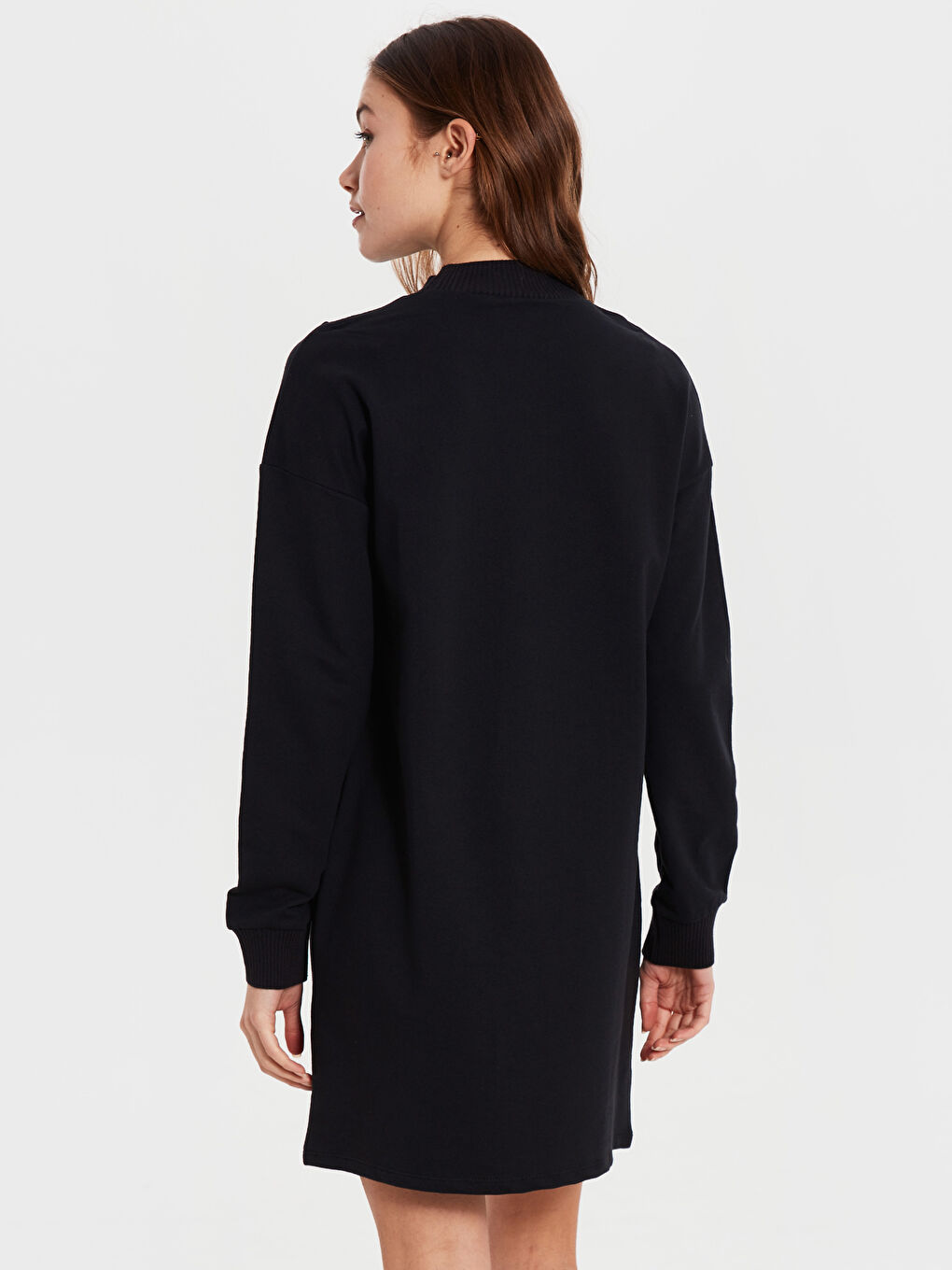 әйелдерге арналған ұзын жеңді свитшот матасы көйлек-3