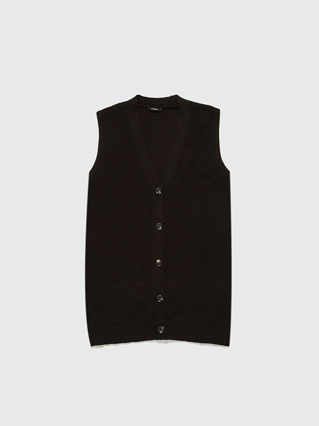 LCW Grace V-Neck Patterned Women's Waistcoat -0SM525Z8-CVL