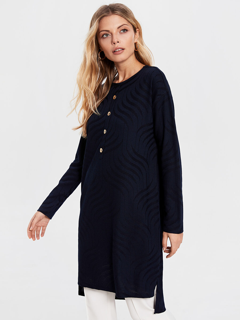 LCWAIKIKI Classic Woman NAVY Tunic -0SM606Z8-MLC