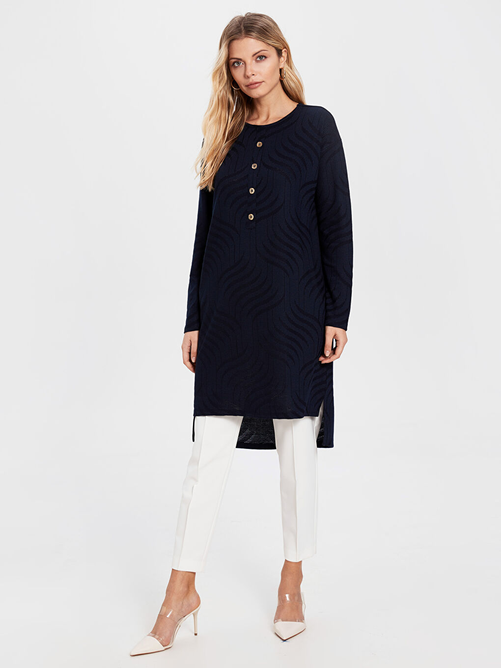 LCWAIKIKI Classic Woman NAVY Tunic -0SM606Z8-MLC