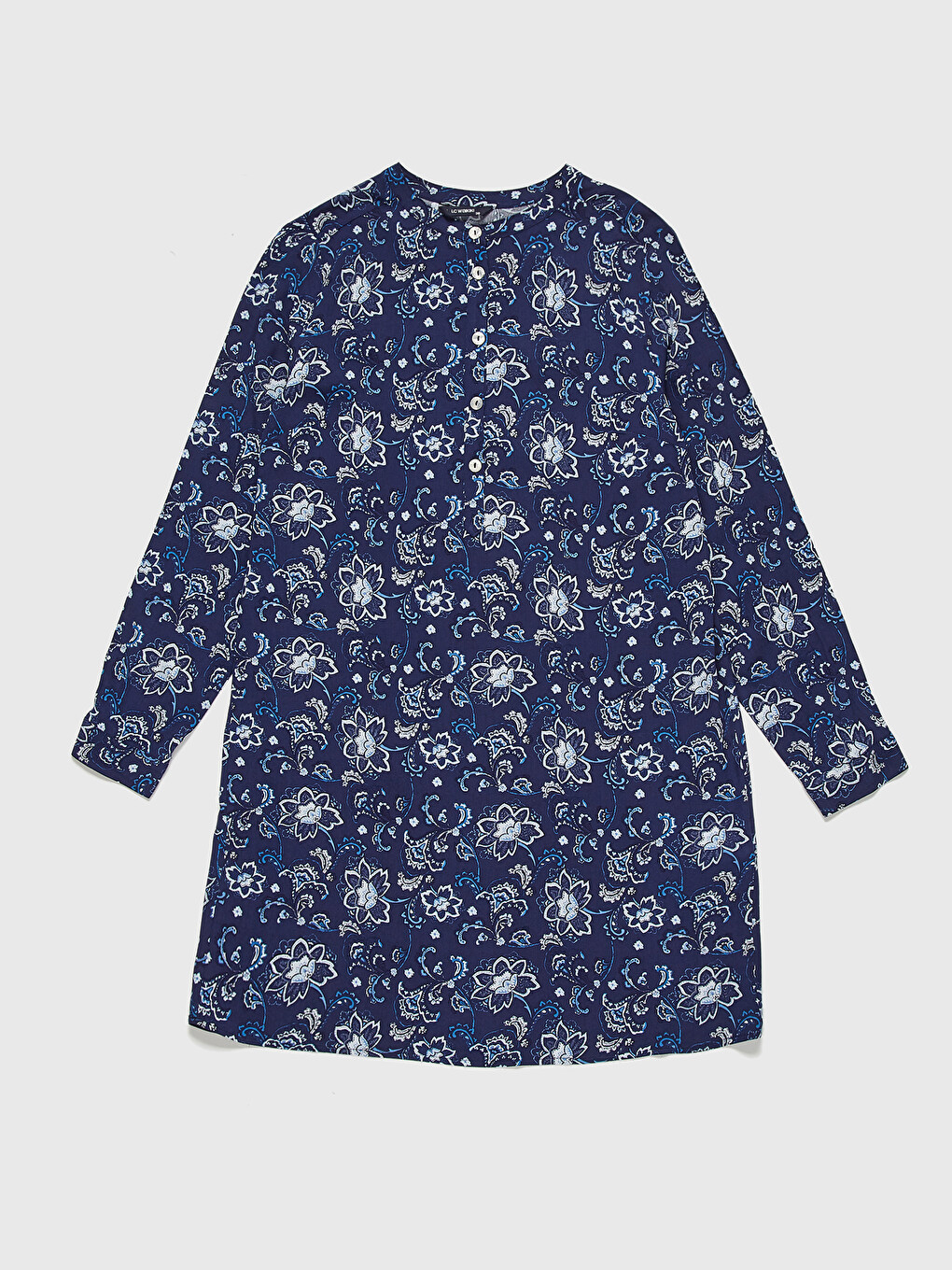 Grandad Collar Long Sleeve Women's Tunic-1