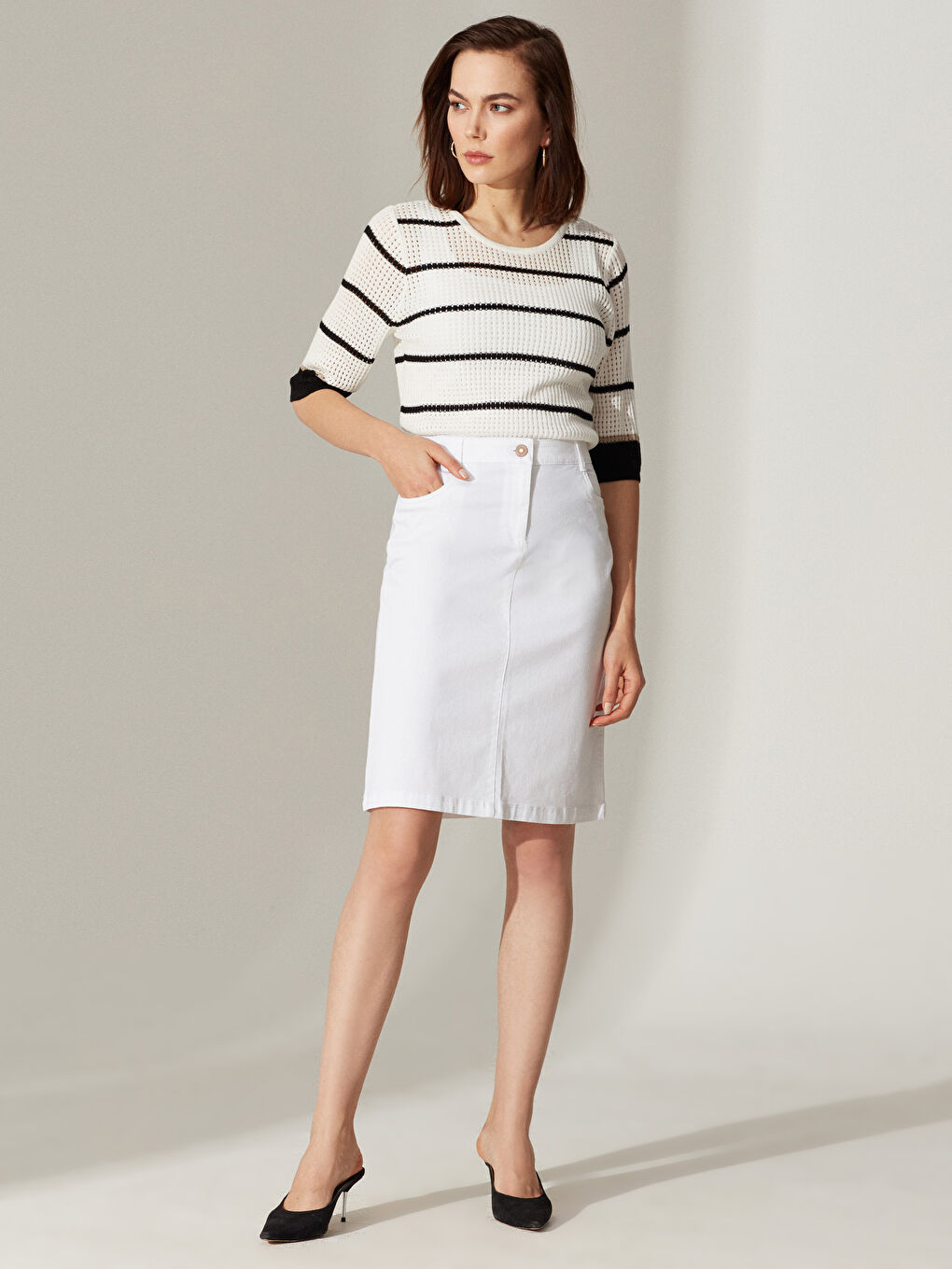 بلوفر ياقة دائرية للسيدات-2