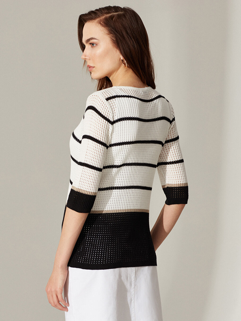 بلوفر ياقة دائرية للسيدات-4