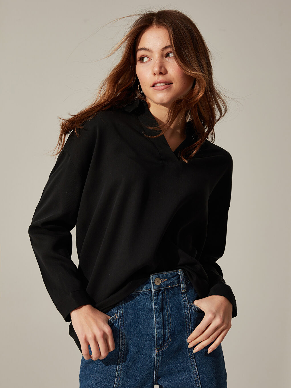Textured fabric from the Women's Long Sleeve Tops Salas