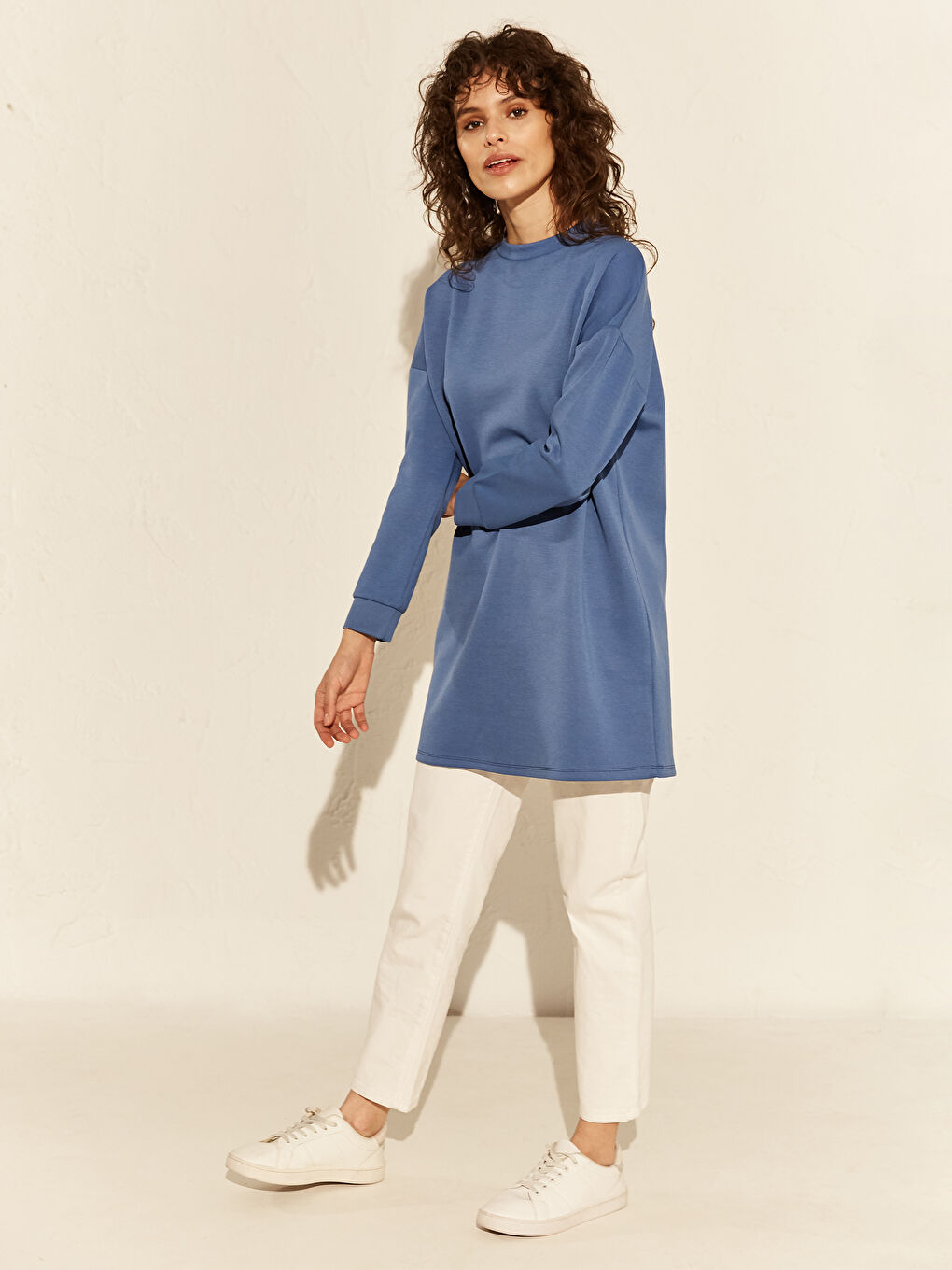 Turtleneck Long Sleeve Oversize Women's Tunic-1