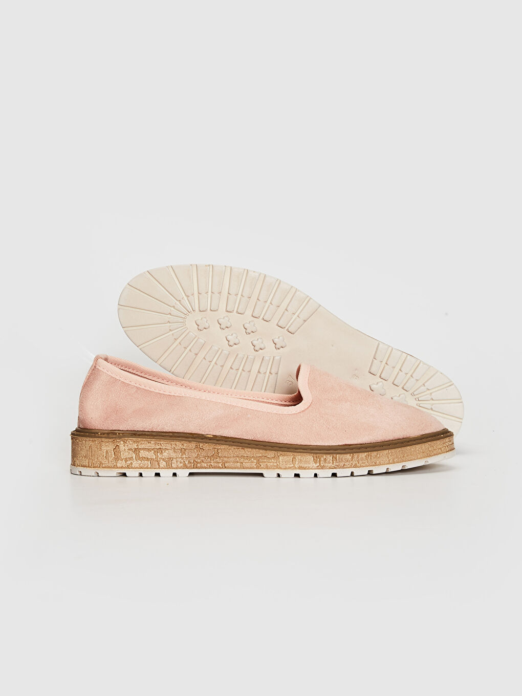 Pembe Kadın Süet Klasik Ayakkabı-2