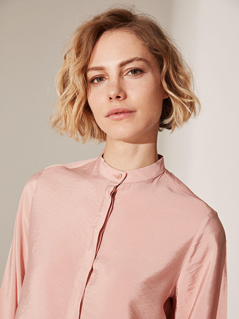 Pembe Uzun Kollu Kadın Tunik-2