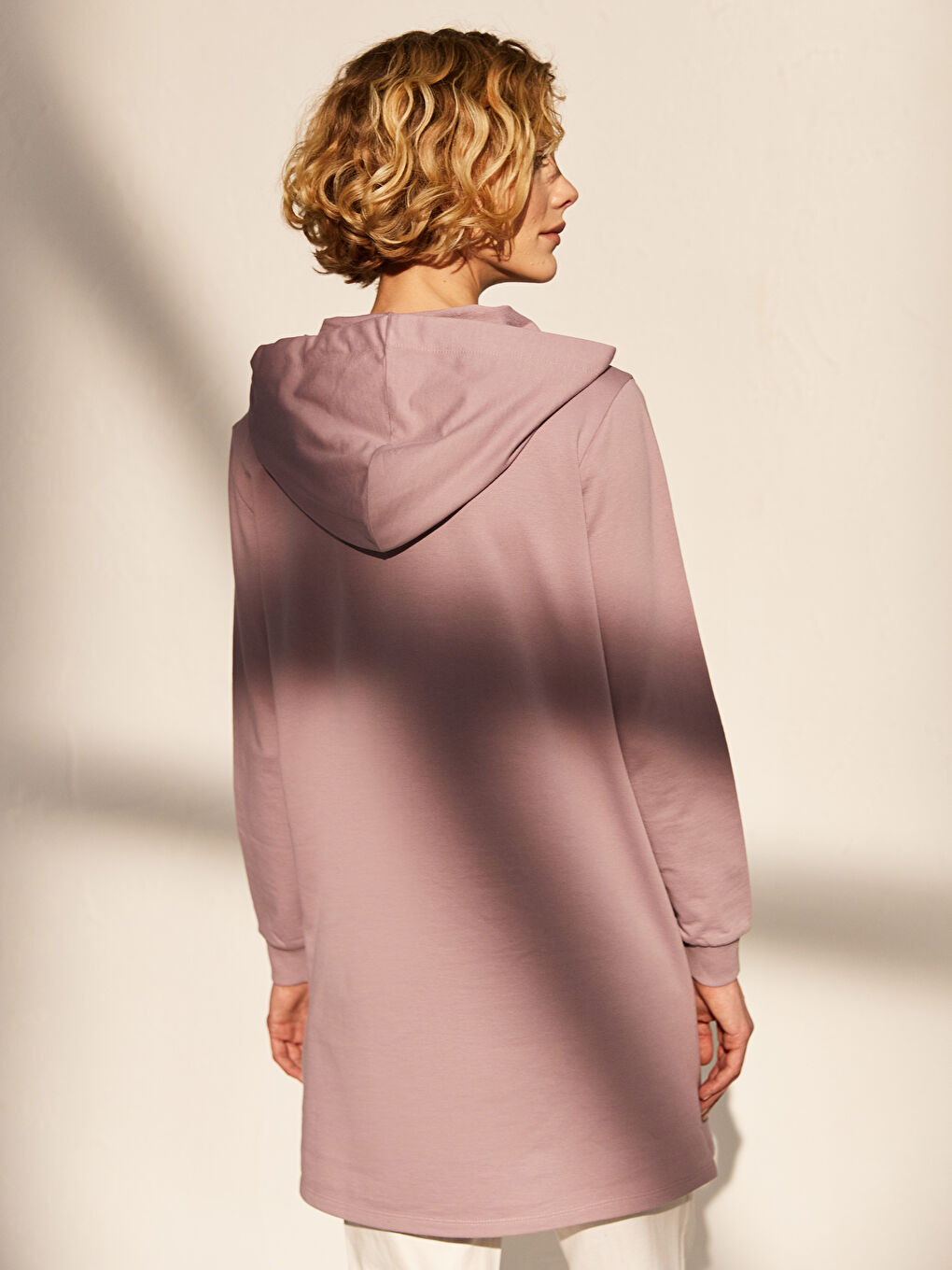 Lila Baskılı Kapüşonlu Sweatshirt-3