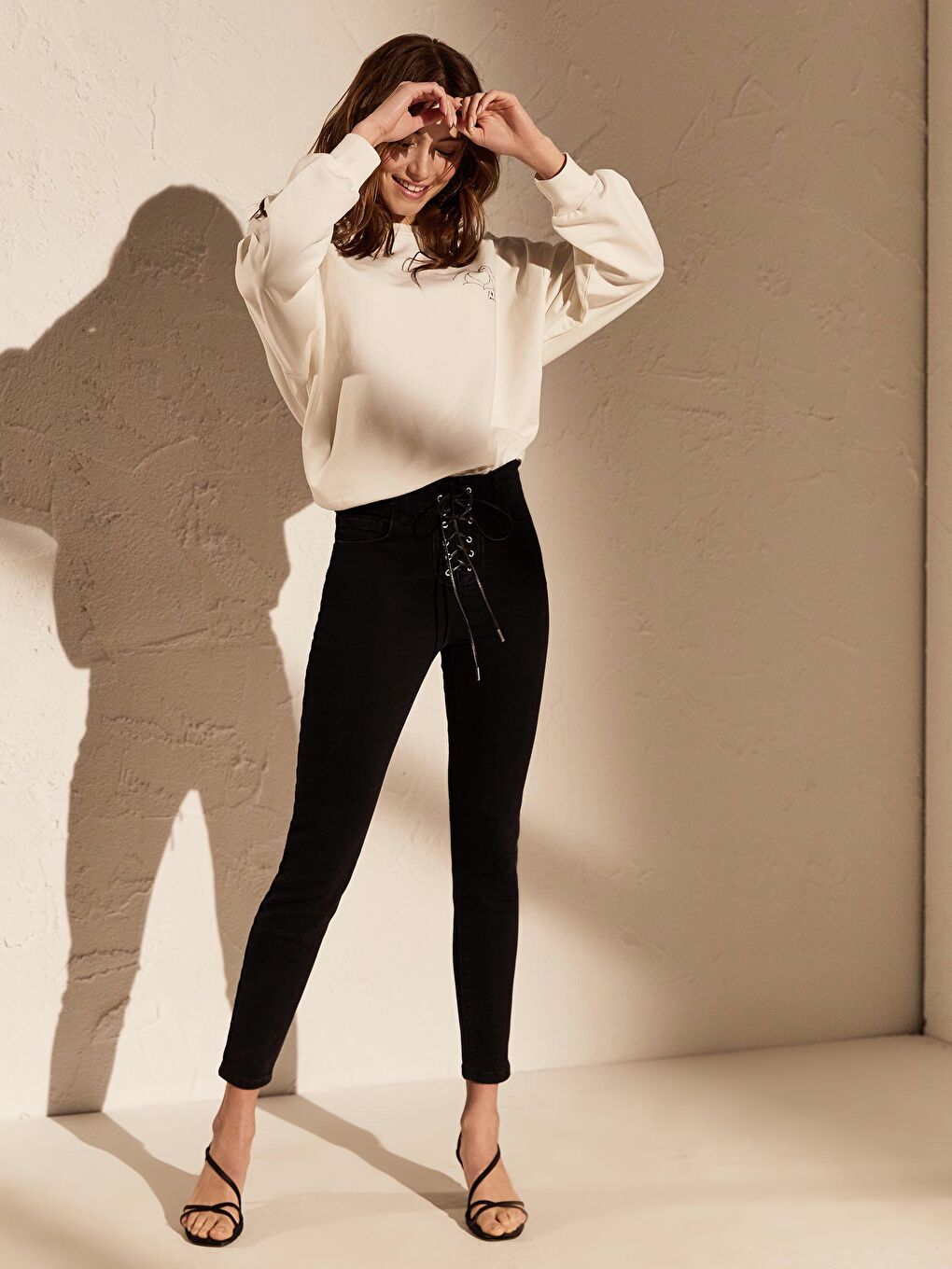 Siyah Jüpiter Süper Skinny Fit Kadın Jean Pantolon-1