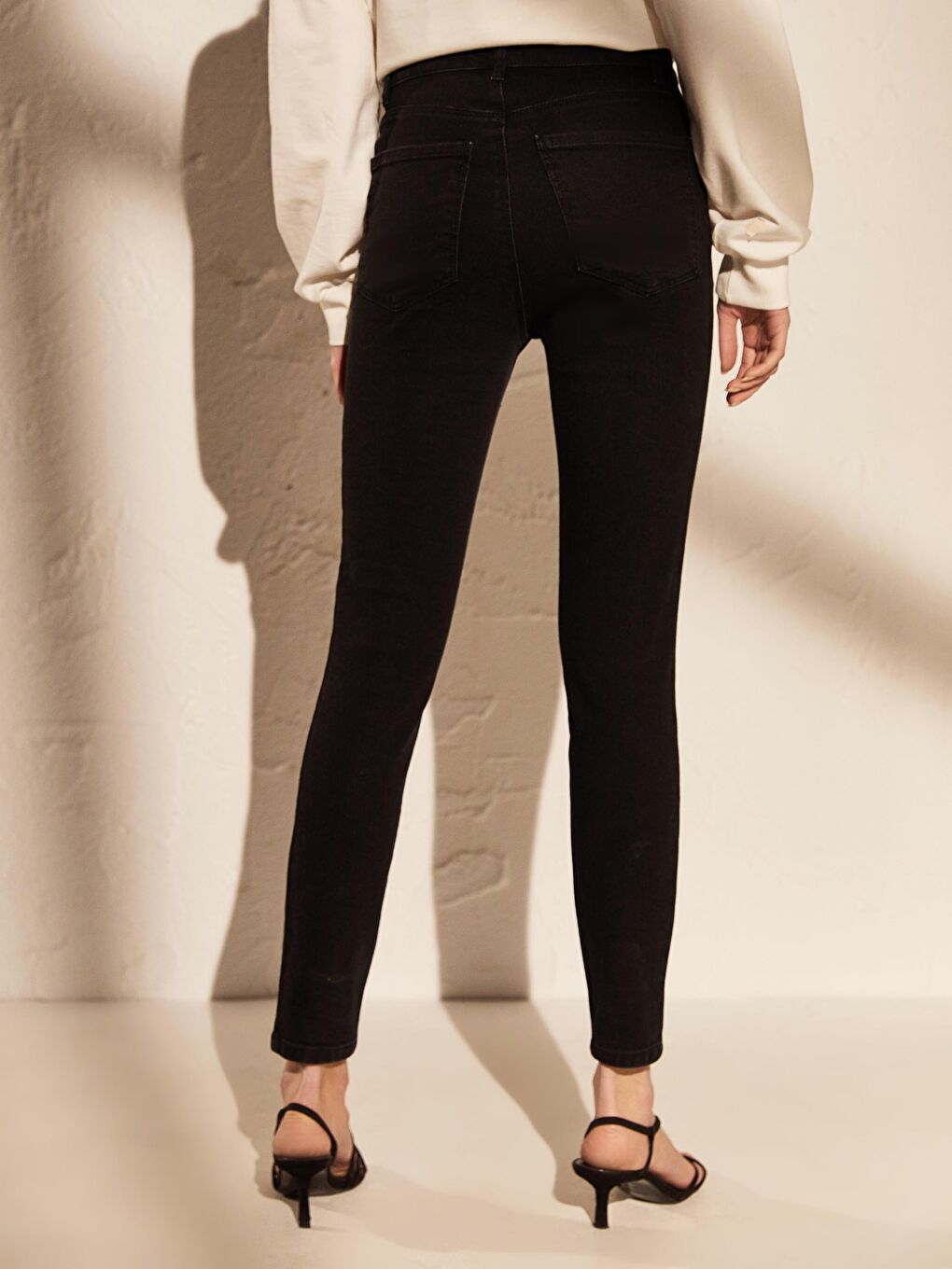 Siyah Jüpiter Süper Skinny Fit Kadın Jean Pantolon-3