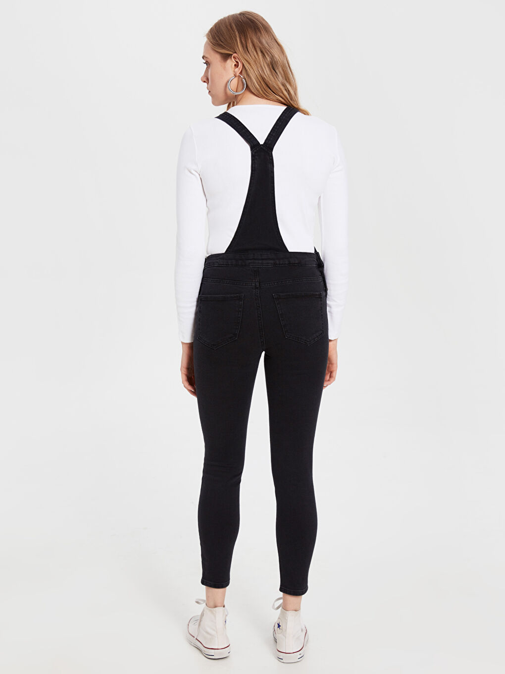 Siyah Salopet Skinny Jean Tulum-5