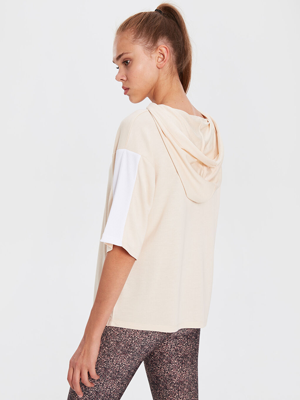 Футболка Женская С Длинным Рукавом Из Ткани Для Толстовок С Капюшоном-3