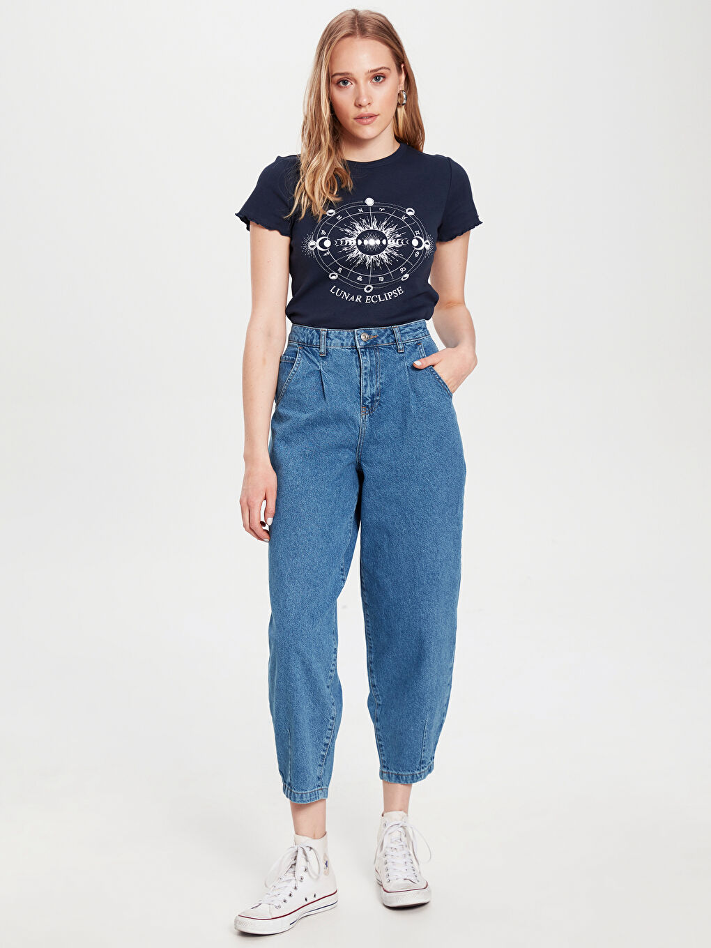 Slouchy Kadın Jean Pantolon-4