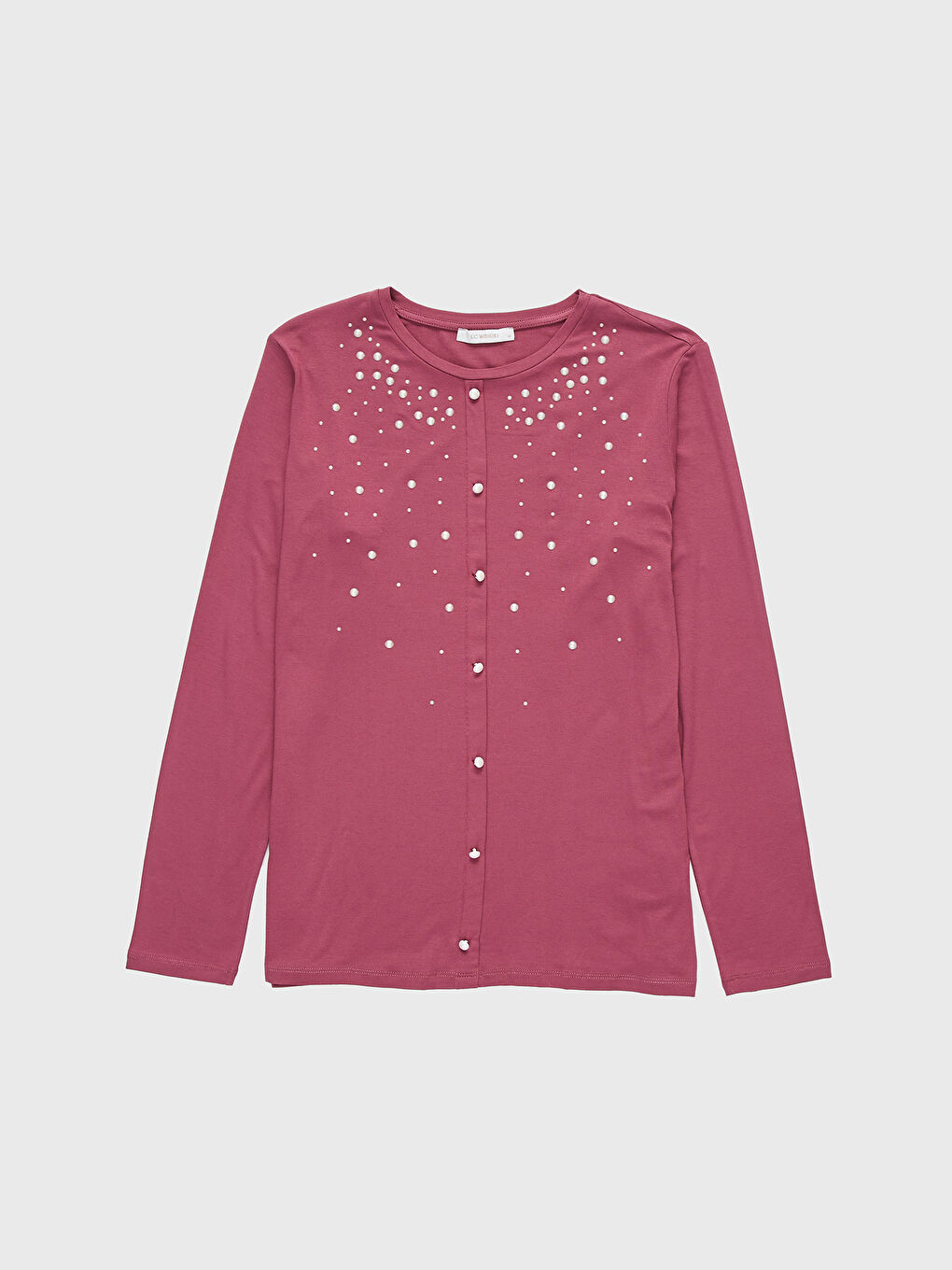 T-shirt à manches longues et col rond pour Femmes-1