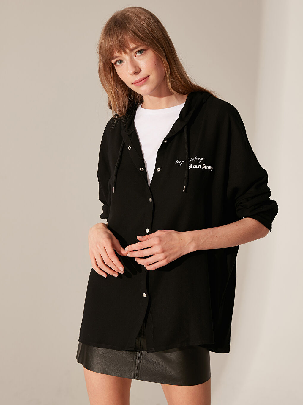 Chemise Gabardine à Manches Longues Coupe Confortable pour Femmes