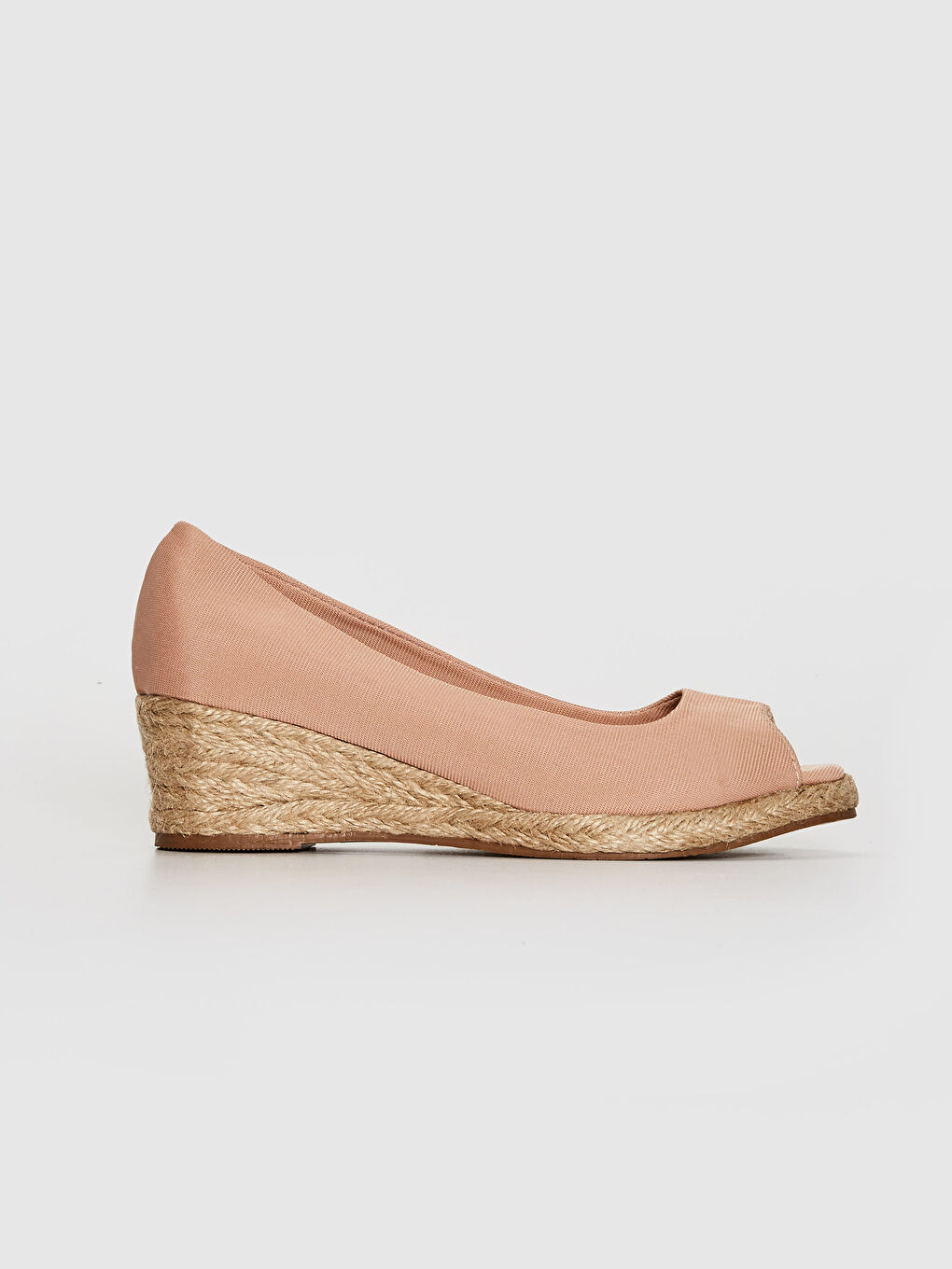 Pembe Kadın Hasır Dolgu Topuk Sandalet