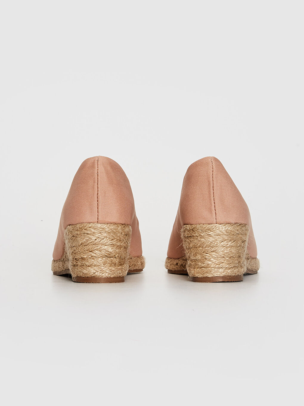 Pembe Kadın Hasır Dolgu Topuk Sandalet-3