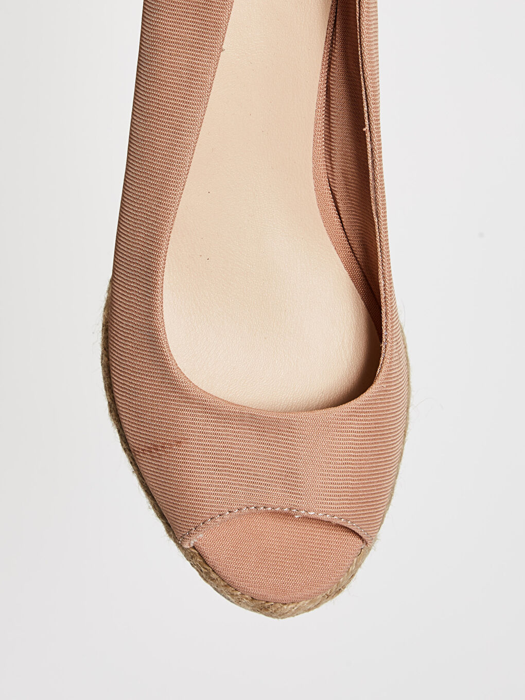 Pembe Kadın Hasır Dolgu Topuk Sandalet-4