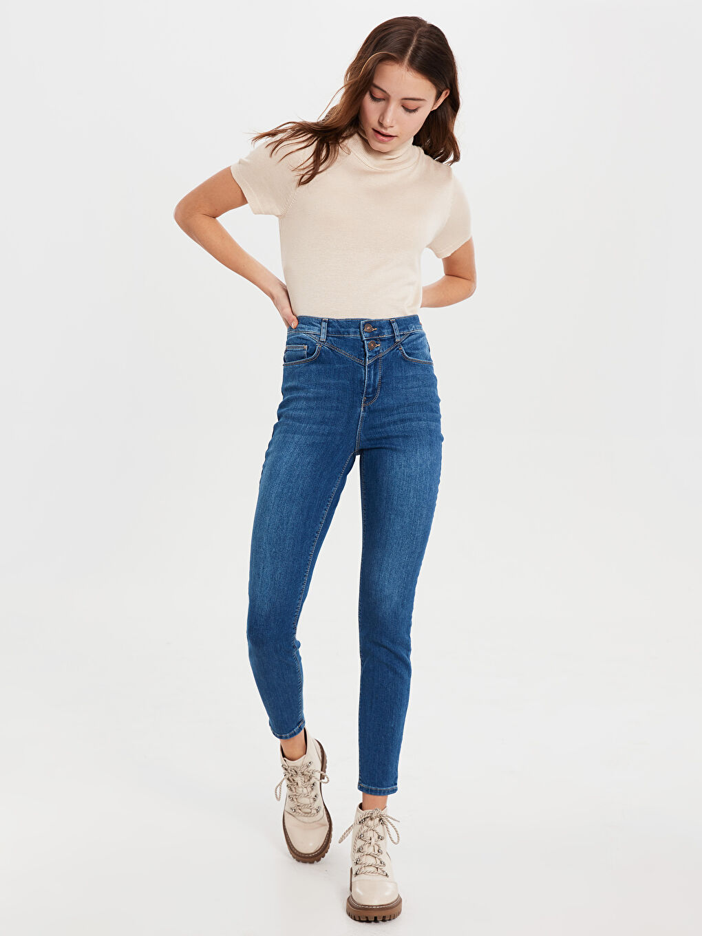 İndigo Jüpiter Süper Skinny Fit Kadın Jean Pantolon-2