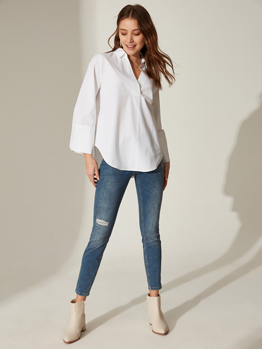 İndigo Skinny Fit Kadın Jean-1