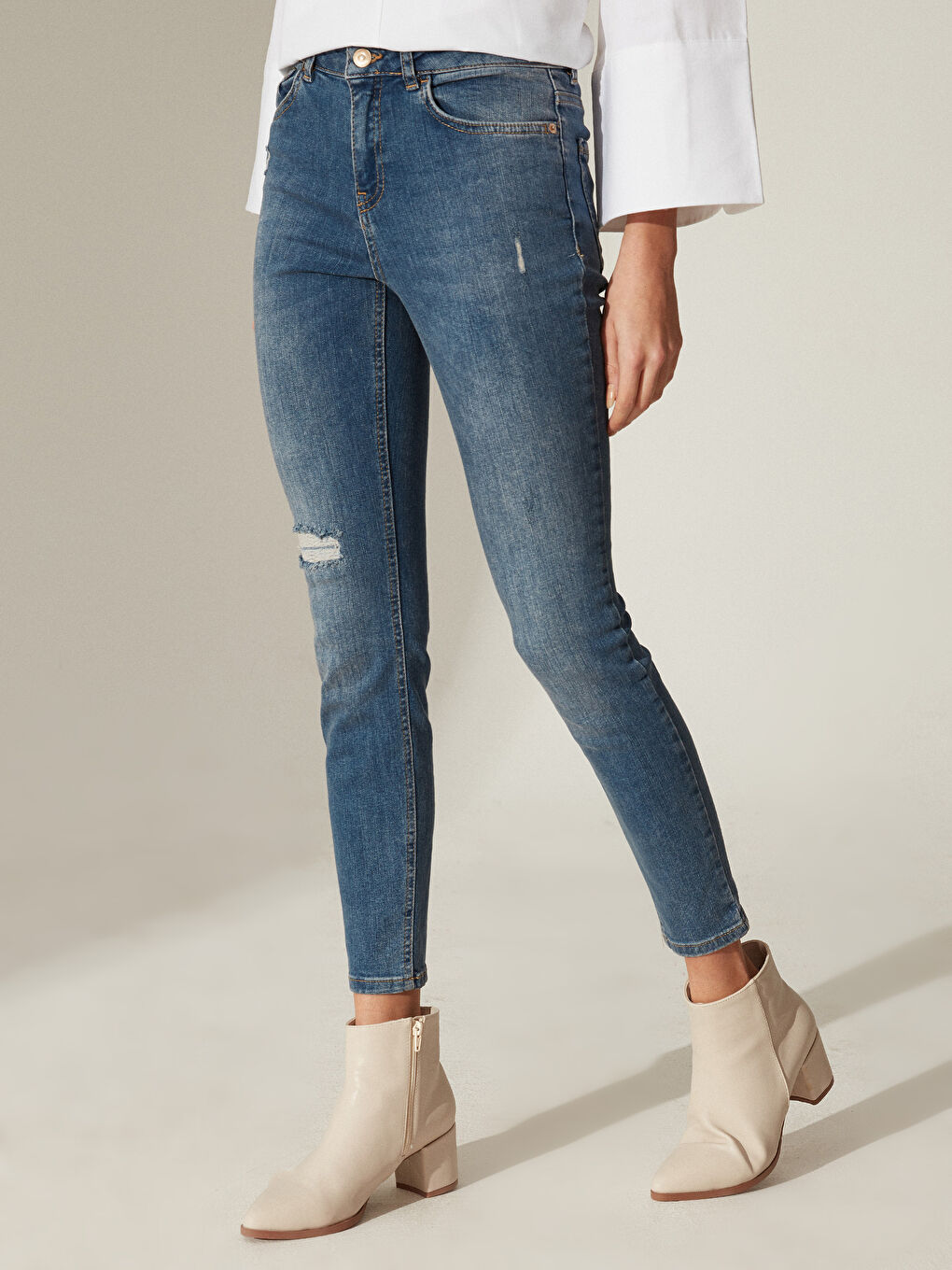 İndigo Skinny Fit Kadın Jean-2