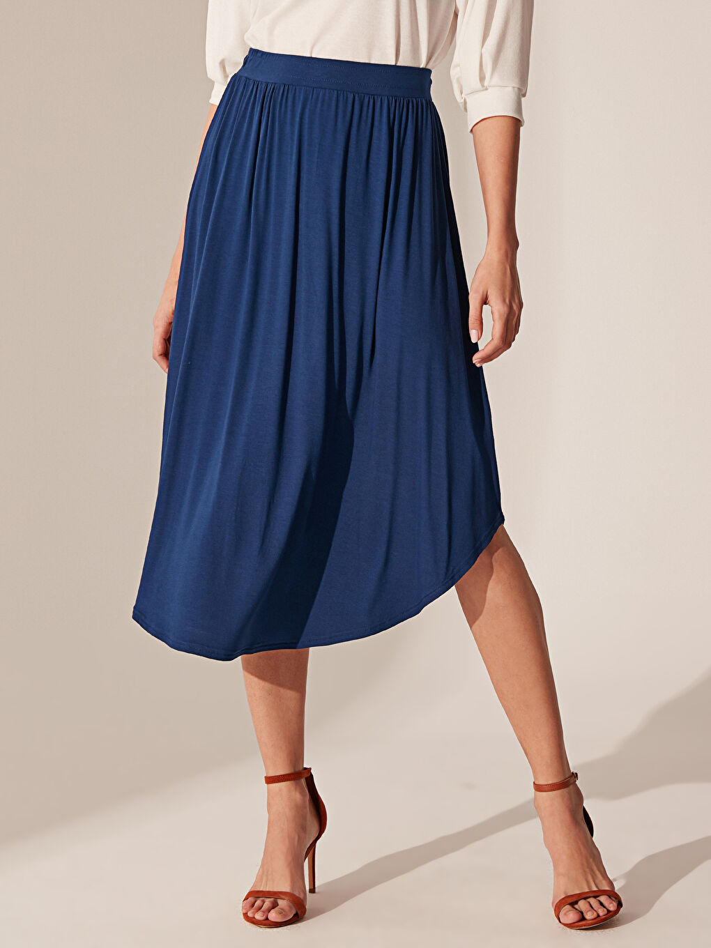 تنورة قطنية بقصة عادية للسيدات-3