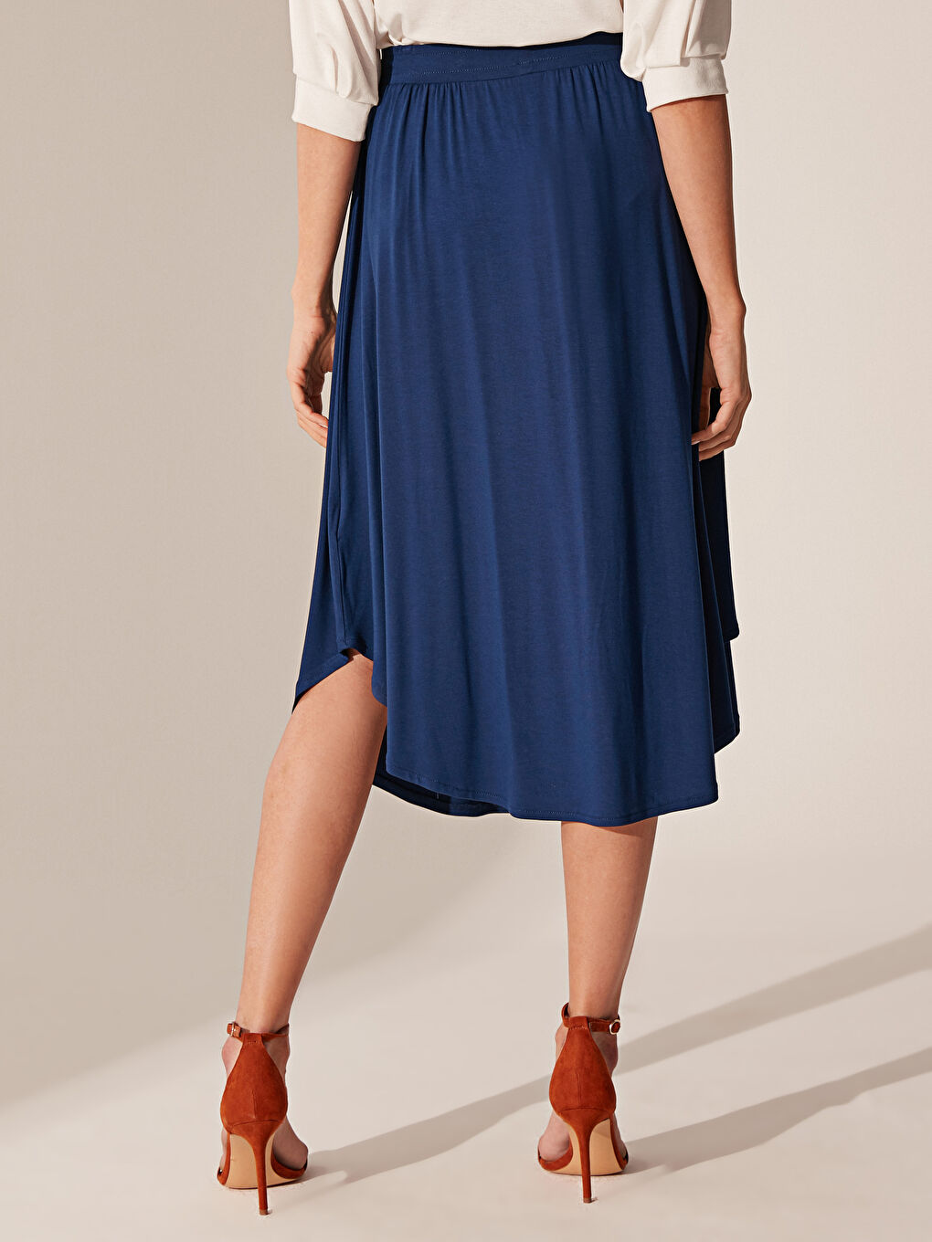 تنورة قطنية بقصة عادية للسيدات-4