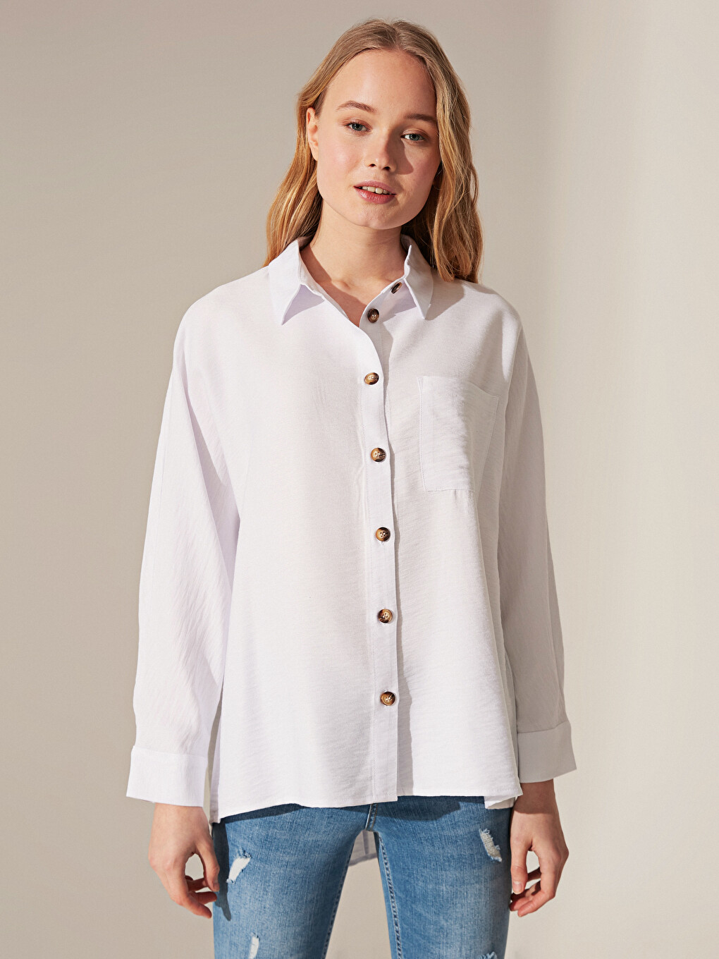 Loose Fit Long Sleeve Women's Shirt