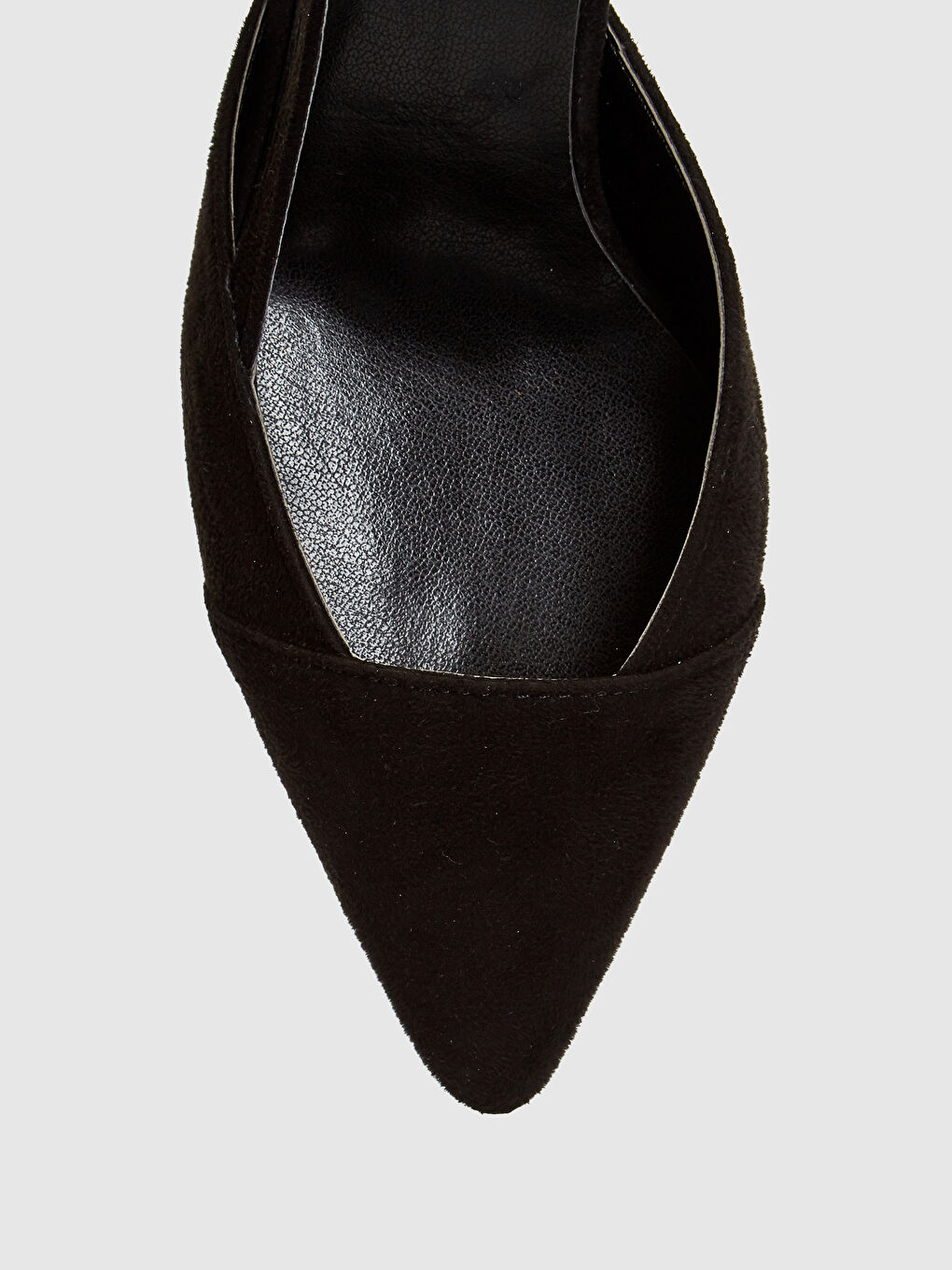 Siyah Kadın Sivri Burun Topuklu Ayakkabı-4