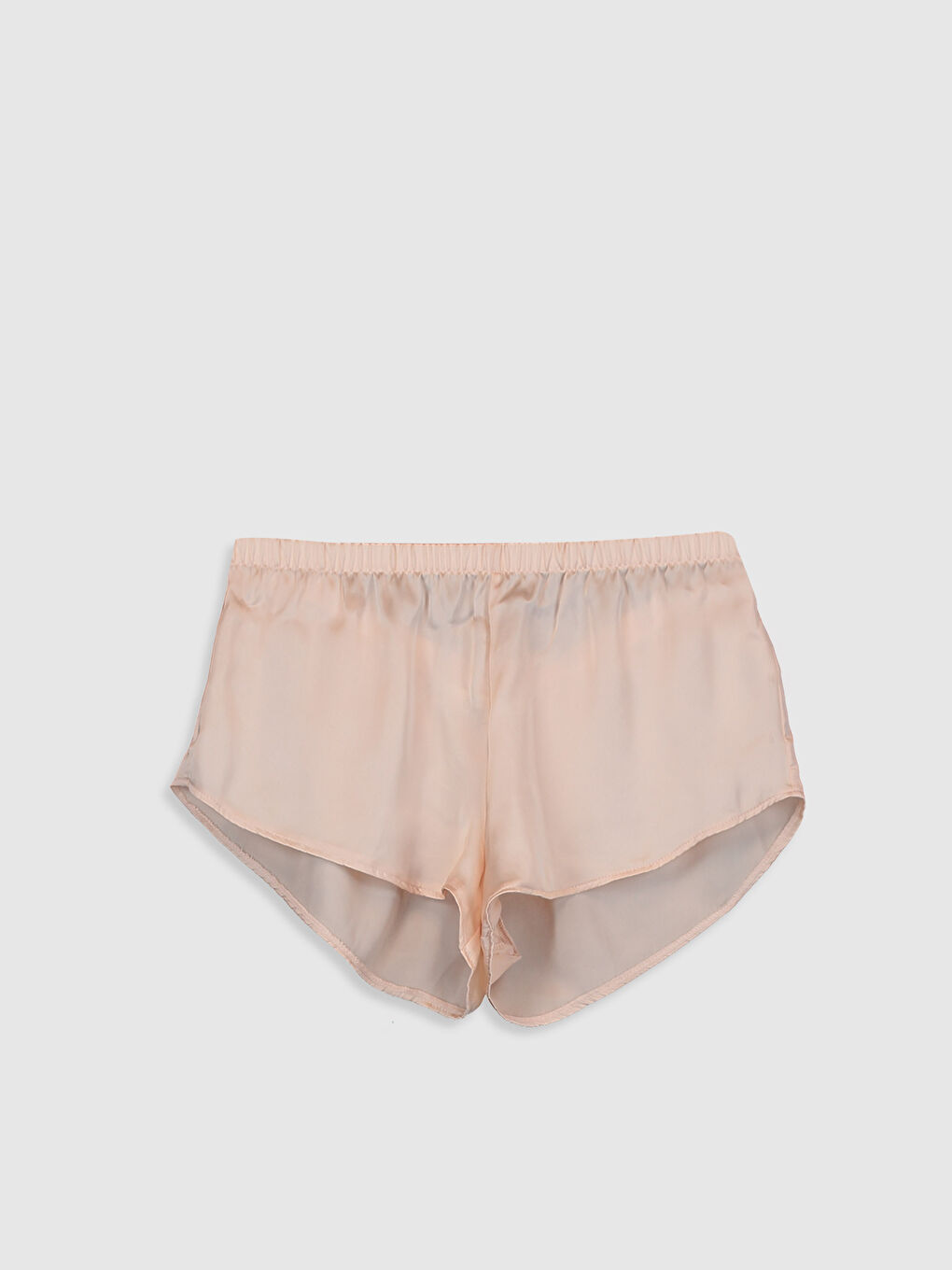 Pembe V Yaka Askılı Kadın Saten Pijama Takım-4