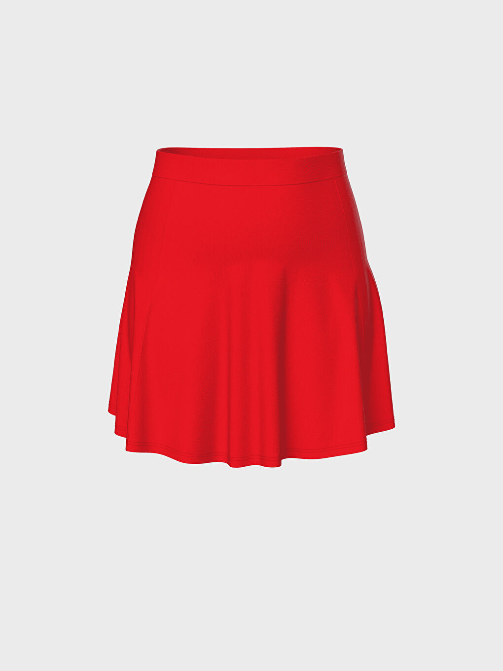 Kırmızı Dar Fit Kadın Etek-1