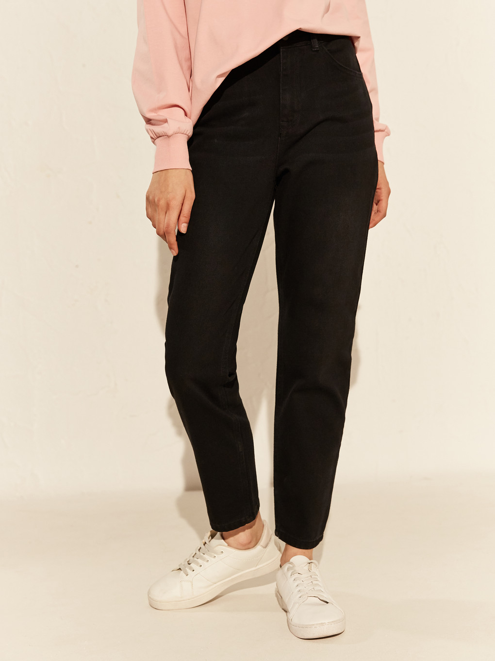 Siyah Skinny Fit Kadın Jean Pantolon Pantolon-5