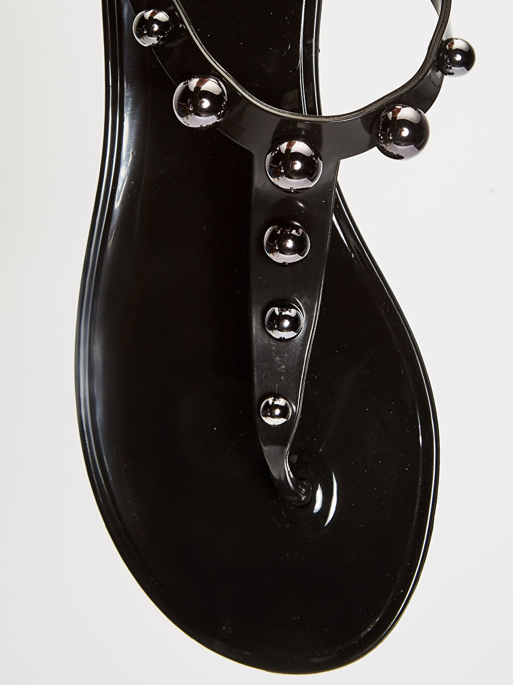 Siyah Kadın Boncuk Detaylı Sandalet-4