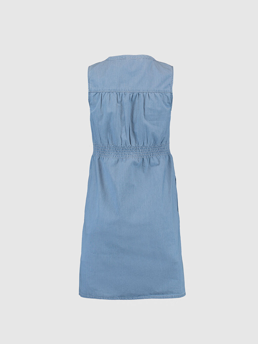 Robe Droite Sans Manches à Encolure en V pour Femmes-1