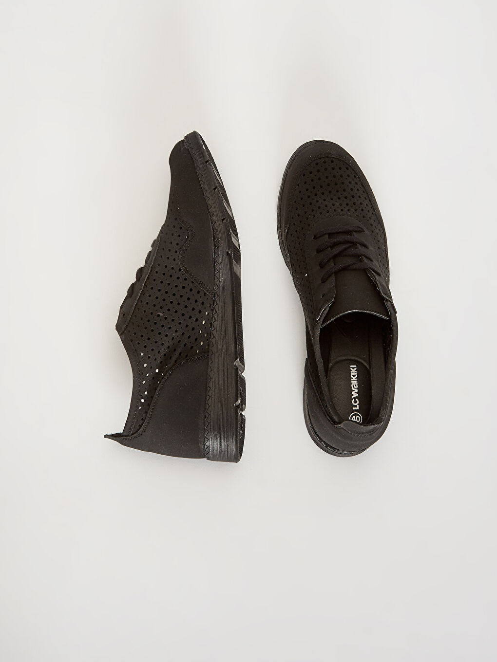 Siyah Kadın Bağcıklı Klasik Ayakkabı-1