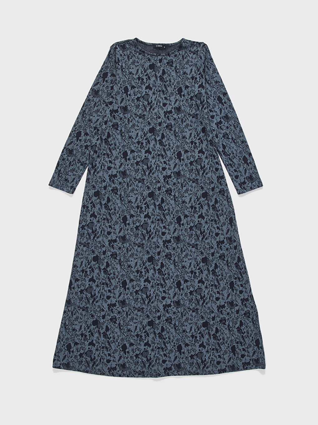 İndigo Uzun Kollu Kadın Elbise-1